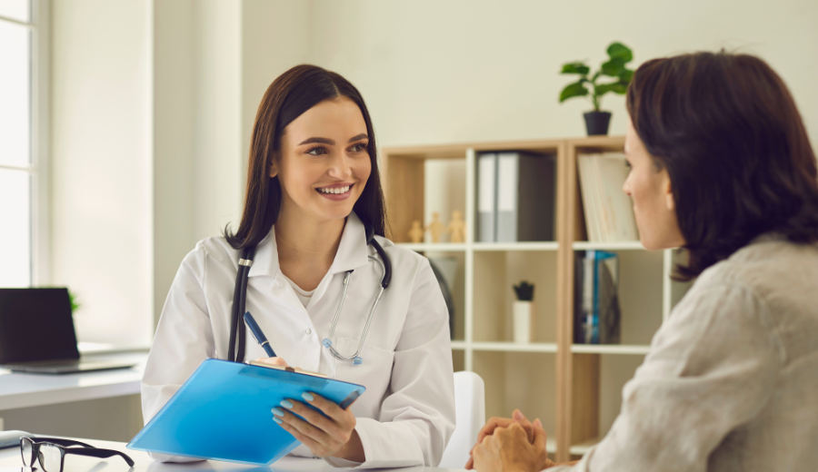 patient listening to the doctor